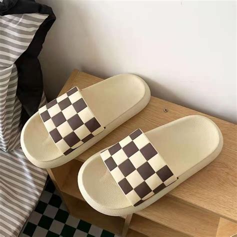 Dép nữ quai ngang caro đế bánh mỳ cực phẩm 2022 Dép thời trang nữ hot trend size 36 41 Shopee