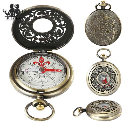 Pocket Watch Compass Design Vintage Compasses Compass Bronze Hiking Compass Compass