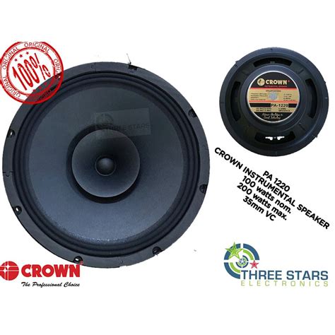 Crown PA 1220 12 Instrumental Speaker 200 Watts PA Speaker 8 Ohms