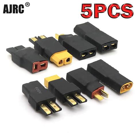 5 Pcs Zero Wire Male Female Trx Traxxas To T Plug Deans Style No Wire Connector Battery Adapter