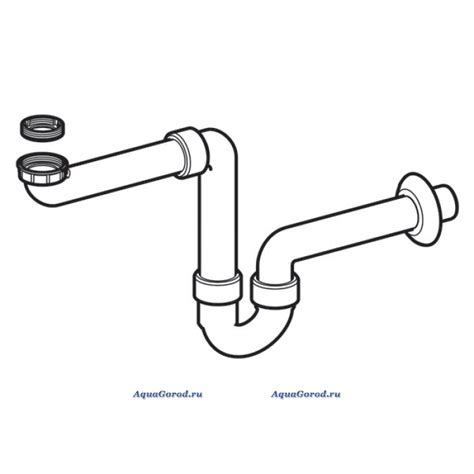 Сифон для раковины Geberit компактная модель, горизонтальный выпуск 151 ...