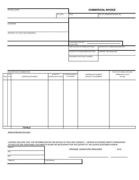 Ups Commercial Invoice Pdf - Invoice