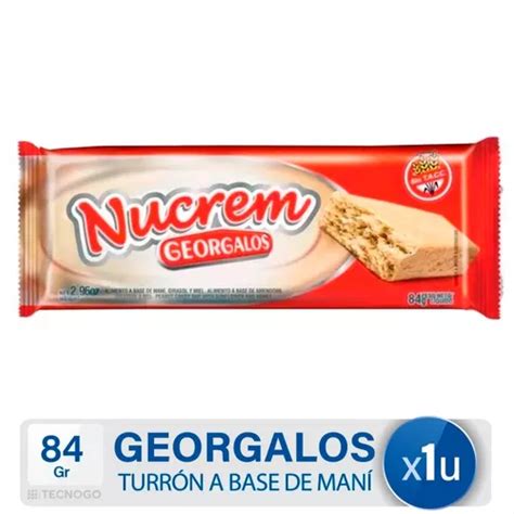 Nucrem Georgalos Turron Manteca De Mani Dulce Sin Tacc