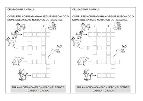 Cruzadinhas Legais Para Alfabetiza O No Jeito De Imprimir E Colorir