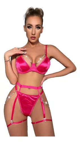 Conjunto De Lencer A Sexy Er Tica De Cuero Sm Para Mujer Meses Sin