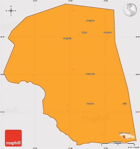 Political Simple Map Of Saint Elizabeth Cropped Outside