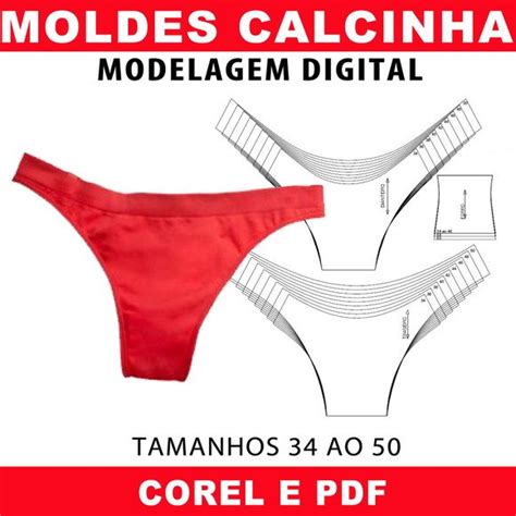 Moldes Profissionais Calcinha Tanga Corel Pdf Elo7