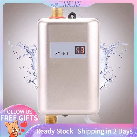 Ready Stock Mini Electric Tankless Instant Hot Water Heater Bathroom Kitchen Washing V