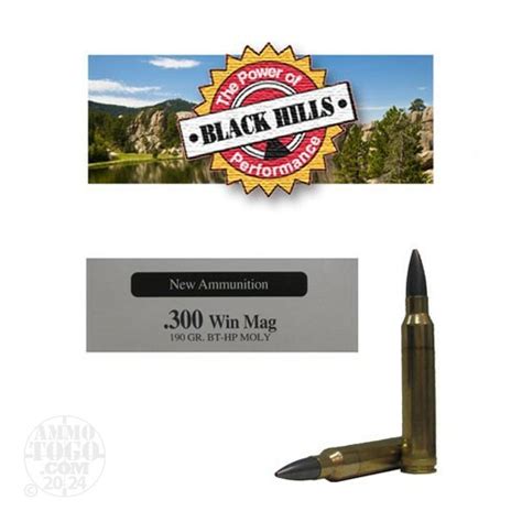 300 Winchester Magnum Ammo 20 Rounds Of 190 Grain By Black Hills Ammunition