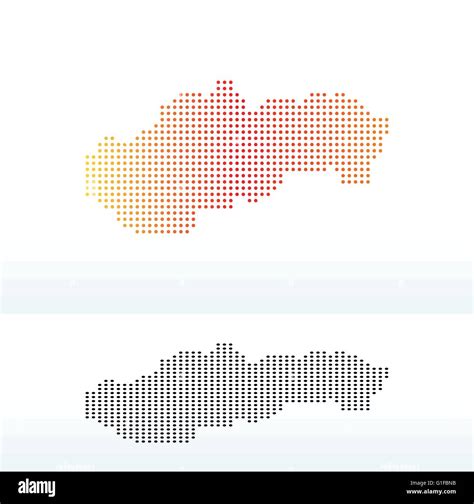 Vector Image Map Of Slovak Republic With Dot Pattern Stock Vector