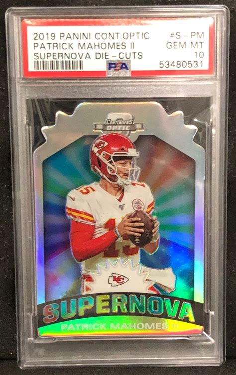 Patrick Mahomes II 2019 Contenders Optic S PM Supernova Price Guide