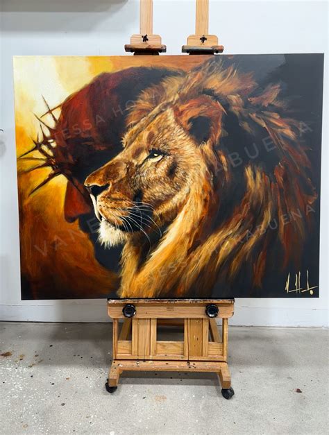 The Lion Of Judah 48”x60” Original Acrylic Painting Vanessa Horabuena