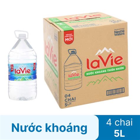 Thùng 4 bình nước khoáng La Vie 5 lít tại Bách Hoá XANH