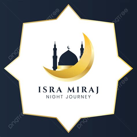 Isra Miraj Muhammad Vector Art Png Isra Miraj Night Journey With Golden Gradient Isra Miraj