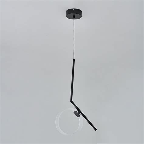 Acrylic Led Pendant Light L Shaped Circular Lamp