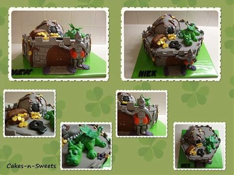 Dragon/ castle cake - Decorated Cake by Cakes-n-Sweets - CakesDecor