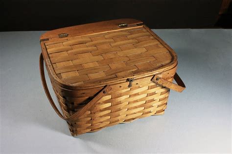 Pie Taker Basket Picnic Basket West Rindge Baskets Woven Wood