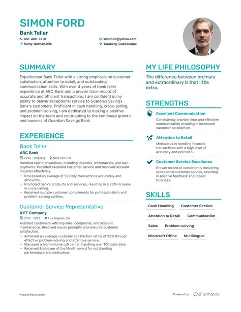 Bank Teller Resume Examples How To Guide For