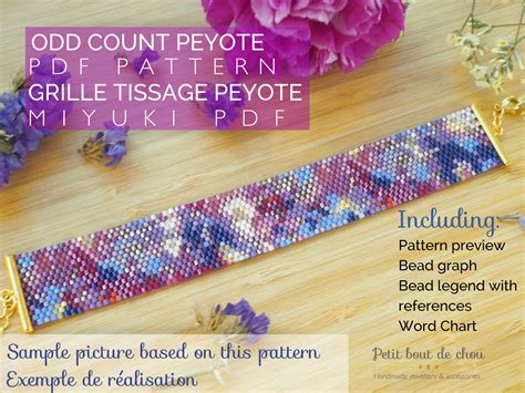 Peyote Stitch Flower Bracelet Pattern Best Flower Site