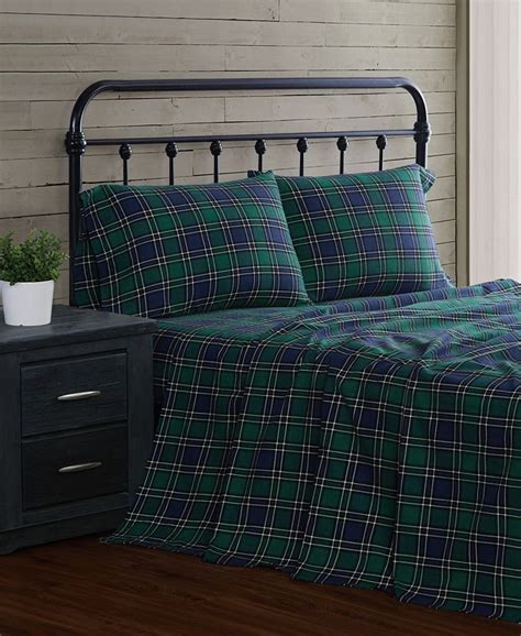 London Fog 4 Piece Flannel Queen Sheet Set Macy S