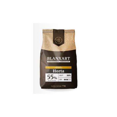 CHOCOLATE NEGRO BLANXART HORTA 55 BOLSA 1Kg ALCOPASA