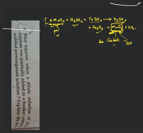 What Happens When A Dilute Solution Of Fen Sulphate Was Gradually Add