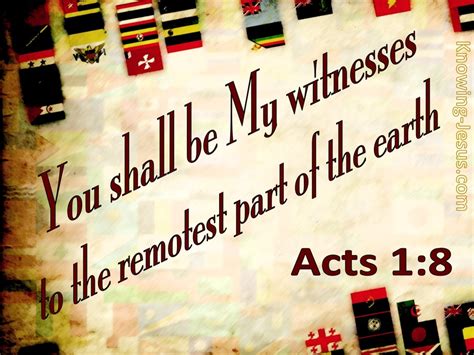 Acts 1 8 You Shall Be My Witnesses Cream