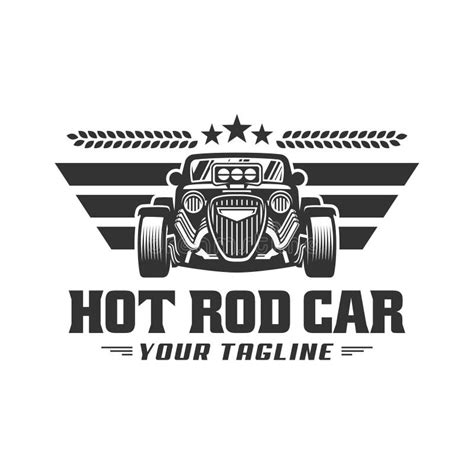 Hot Rod Car Logo HotRod Vector Emblem Vector Hot Rod Car Logo Stock Vector Illustration Of