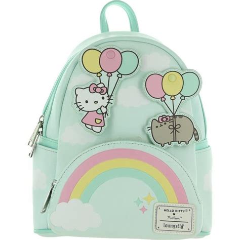 Loungefly Bags Loungefly Womens Pusheen Hello Kitty Green Faux