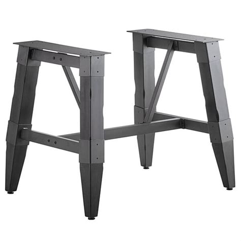 Lancaster Table And Seating Industrial Slate Gray Trestle Table Base For 30 X 48 Table Tops