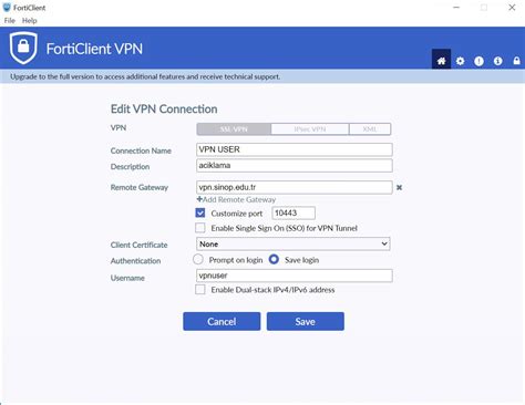 Fortinet Vpn Kurulum Rehberi Bilgi İşlem Daire Başkanlığı