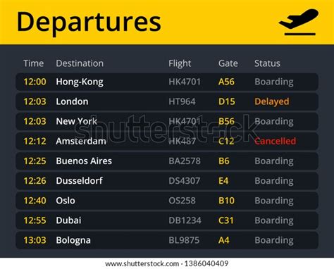 1,643 Airport Electronic Board Schedule Departures Images, Stock Photos ...