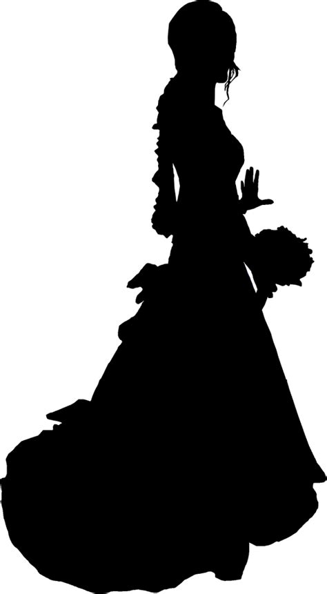 Download Mary Eve Couture Woman Gown Silhouette Png Transparent Png