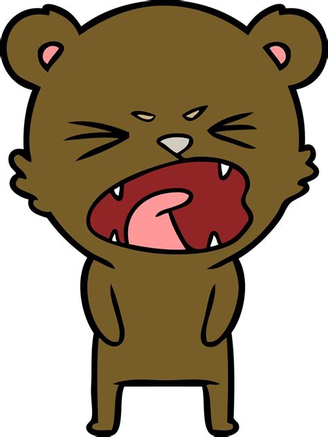 Angry Cartoon Bear 12408165 Vector Art At Vecteezy