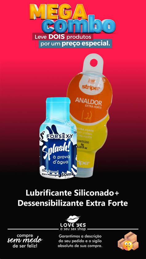 Kit Anal Dessensibilizante Lubrificante Siliconado Love Yes Sex