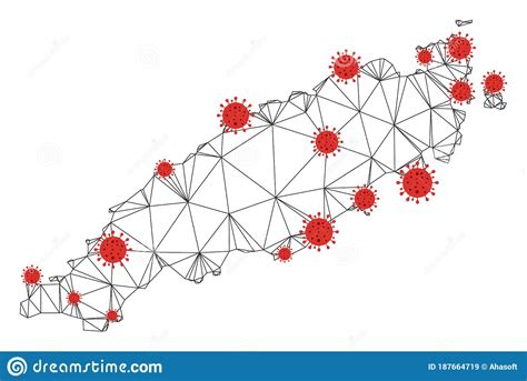 Kaart Van Het Eiland Van De Multivectorgaasvectoren Van Het Veelhoekige