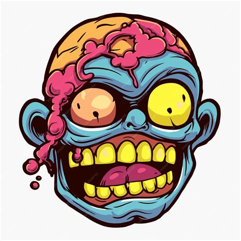 Premium Vector Zombie Head Illustration Design