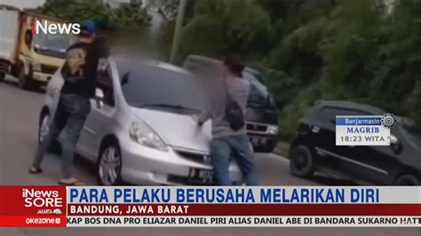 Aksi Polisi Sergap Mobil Perampok Di Tol Pasir Koja Bandung Inewssore