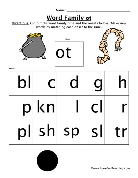 Word Family Worksheets - Have Fun Teaching