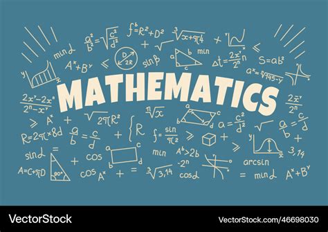 Mathematics background math symbols and formulas Vector Image