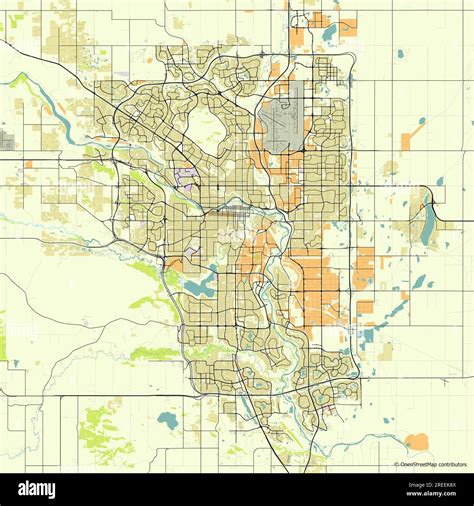 Vector City Map Of Calgary Alberta Canada Stock Vector Image And Art Alamy