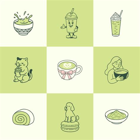 50 Matcha Tea Illustrations Matcha Clipart Matcha Tea Png Cute