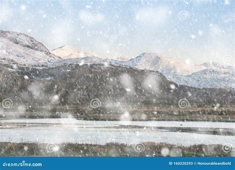 Beautiful Winter Sunrise Landscape Image of Mount Snowdon and Other ...