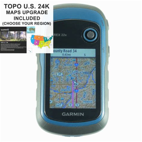 Garmin ETrex 22x W Maps Upgrade TOPO U S 24K High Detail Trails