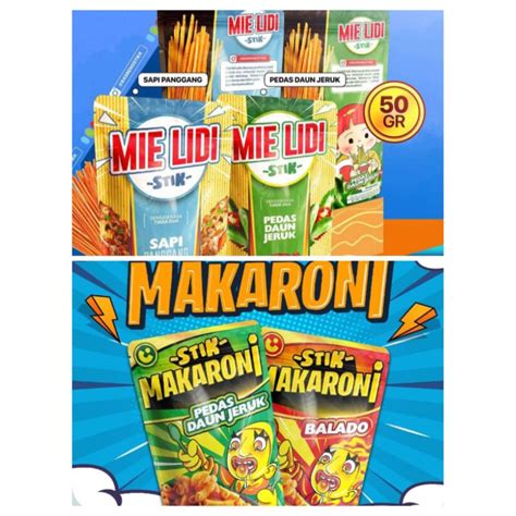 Jual Stik Macaroni Mie Lidi Stik Cemilan Viral Pedas Makanan Ringan