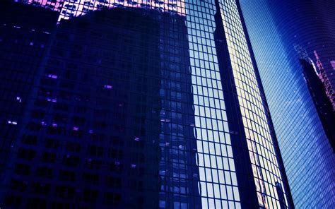 Wallpaper Cityscape Night Architecture Building Reflection