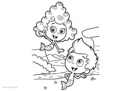 Bubble Guppies Coloring Pages Gil and Deema - Free Printable Coloring Pages