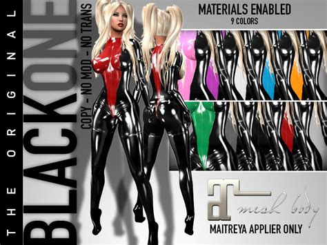 Second Life Marketplace B1 Latex Black Window For Maitreya