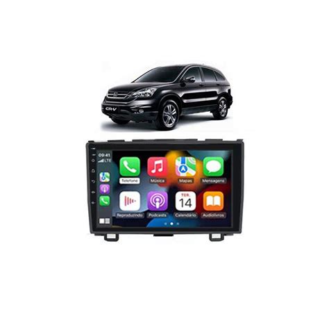 Kit Multimídia CRV 2007 2011 9 Pol CarPlay AndroidAuto USB Bt Radio