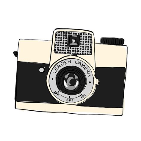 Premium Vector Old Vintage Camera Cartoon Sketch On A White Background